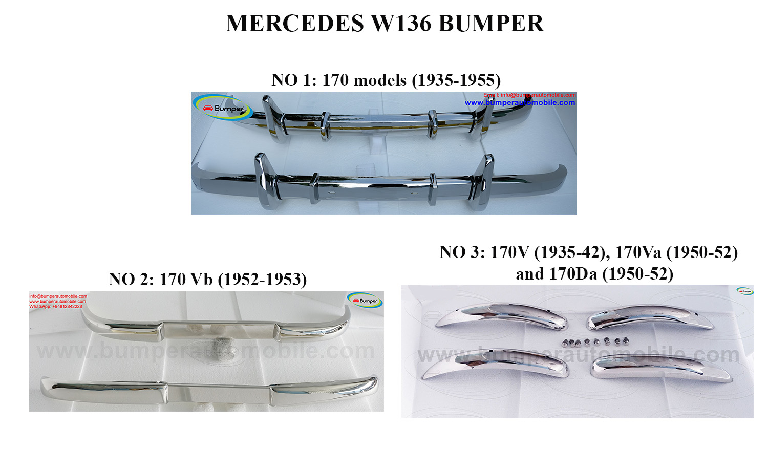 Mercedes W136 bumper new